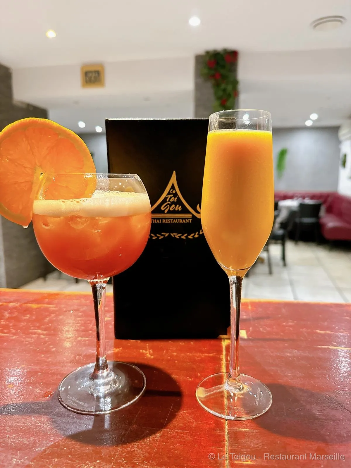 Cocktails et carte du restaurant Le Toigou à Marseille 8ème Mazargues