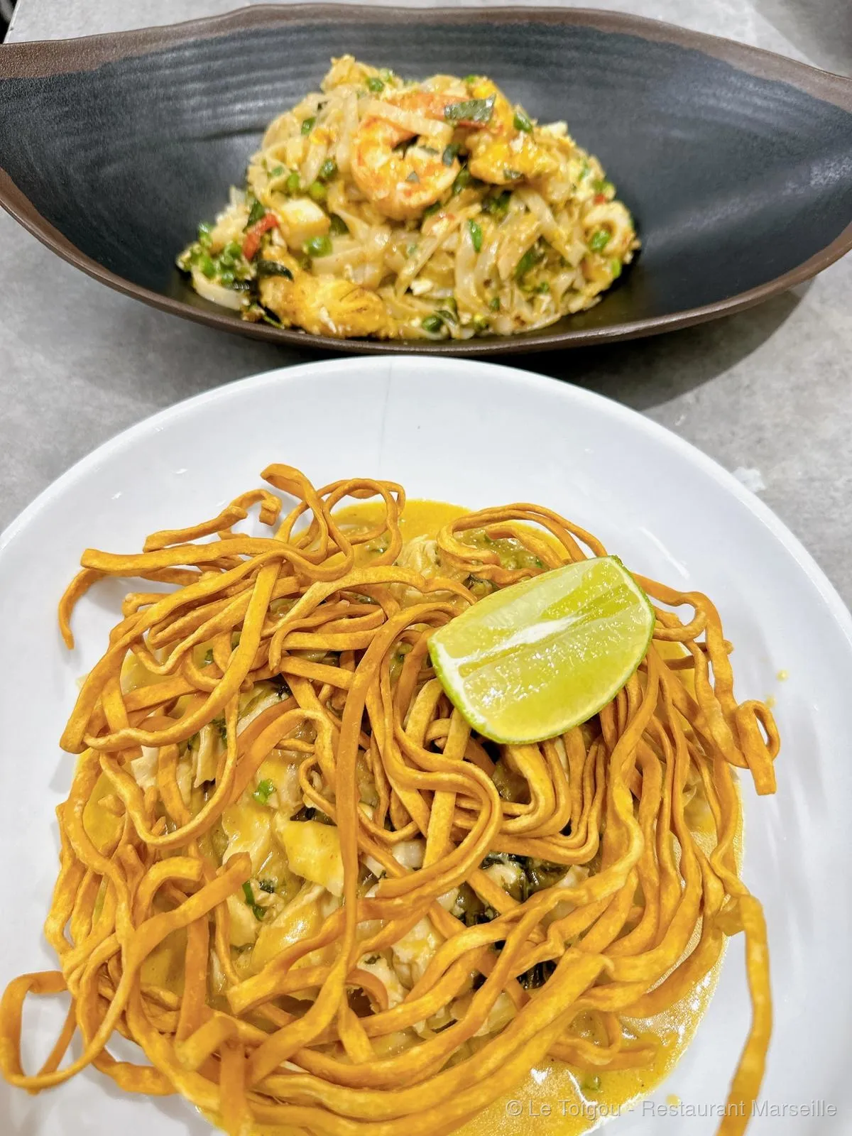 Pad Thaï et nouilles sautées au wok au restaurant Le Toigou Marseille